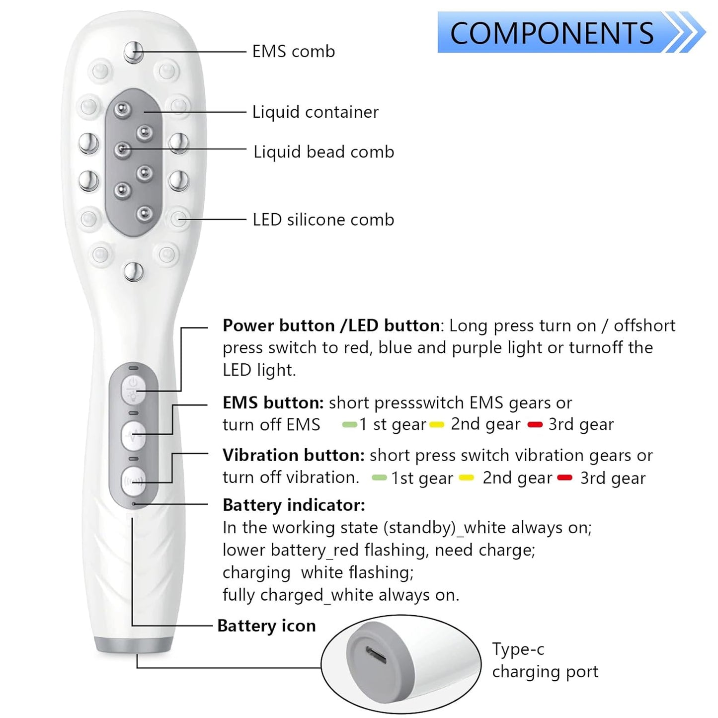 Ibeaucare H8 Therapy Hair Growth Comb