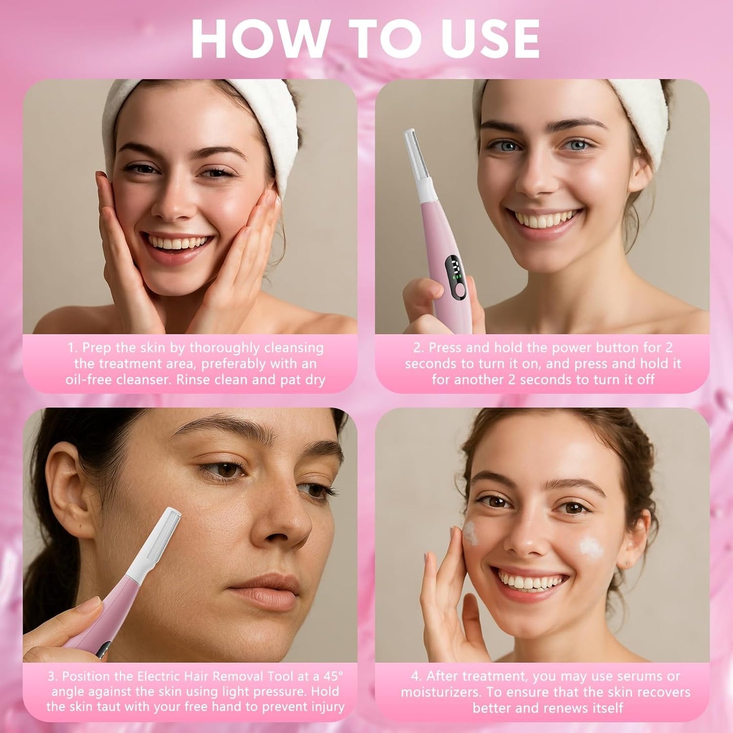 IbeauCare N10 Sonic Dermaplaning Tool for Face Peach Fuzz Removal, Anti-Aging and Exfoliation
