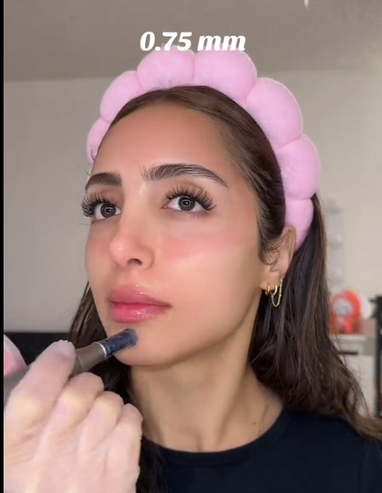 Step 2: Start Microneedling with an area of the face