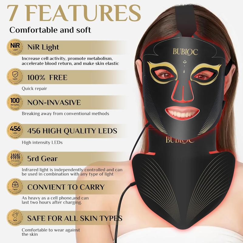 Red Light Therapy Mask Set for Face and Neck
