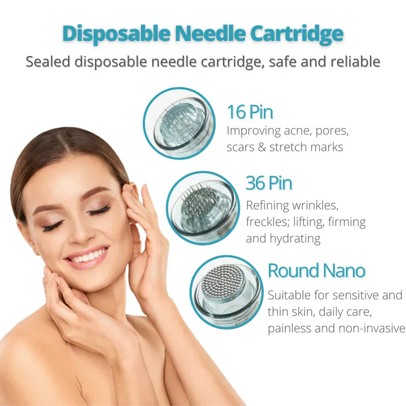 Ibeaucare RS8 Microneedle Pen with AOVN Tech | Boost Collagen, Smooth Wrinkles, Brighten & Fade Dark Spots