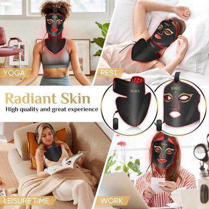 Red Light Therapy Mask Set for Face and Neck